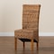 Baxton Studio Trianna Rustic Transitional Natural Abaca and Brown Finished Wood Dining Chair 207-12844 - alternate 5